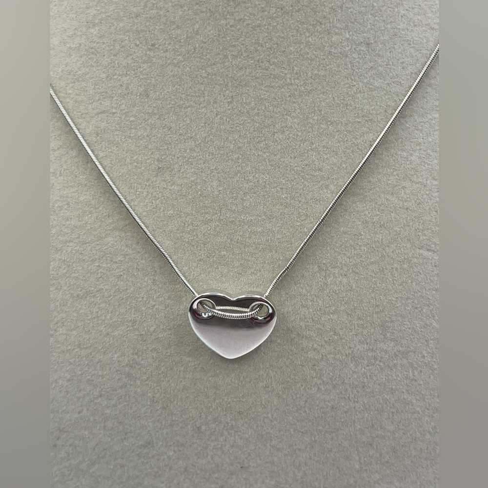 💍#13 Tiffany & Co Sterling Silver Heart Necklace - Picture 4 of 9